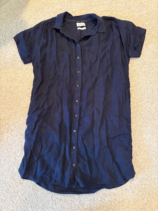 J. Crew Dresses & Skirts - J. Crew Navy Button-Front Shirt Dress